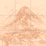 Sepia sketch with grid