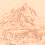 Sepia sketch with grid