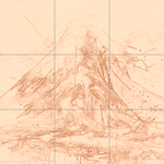 Sepia sketch with grid