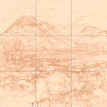 Sepia sketch with grid