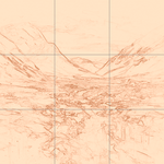 Sepia sketch with grid