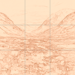 Sepia sketch with grid