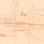 Sepia sketch with grid