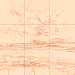 Sepia sketch with grid