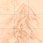 Sepia sketch with grid