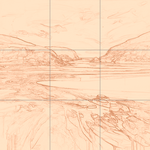 Sepia sketch with grid