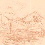 Sepia sketch with grid