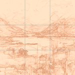 Sepia sketch with grid