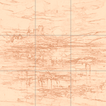 Sepia sketch with grid