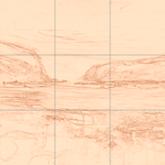 Sepia sketch with grid