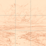 Sepia sketch with grid