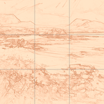 Sepia sketch with grid