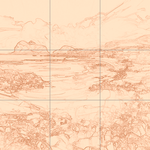 Sepia sketch with grid