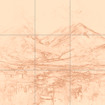 Sepia sketch with grid