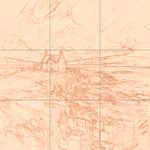 Sepia sketch with grid