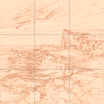 Sepia sketch with grid