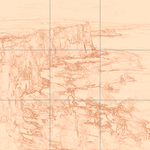 Sepia sketch with grid