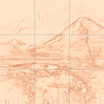 Sepia sketch with grid