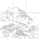 Line drawing with grid