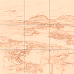 Sepia sketch with grid