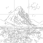 Line drawing with grid