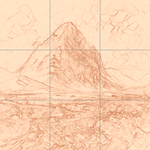 Sepia sketch with grid