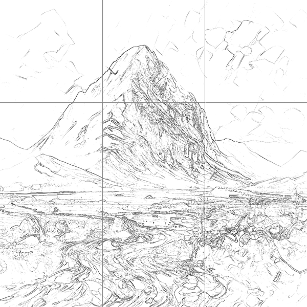 Sketch with grid