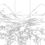 Line drawing with grid