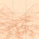 Sepia sketch with grid