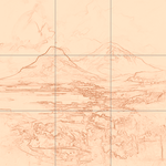 Sepia sketch with grid