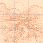 Sepia sketch with grid