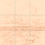 Sepia sketch with grid