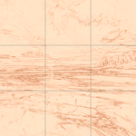 Sepia sketch with grid