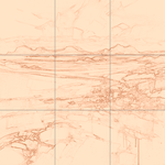 Sepia sketch with grid