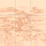 Sepia sketch with grid