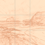 Sepia sketch with grid