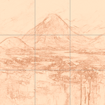 Sepia sketch with grid