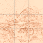 Sepia sketch with grid