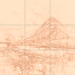 Sepia sketch with grid