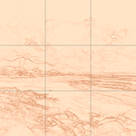 Sepia sketch with grid