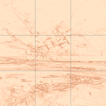 Sepia sketch with grid