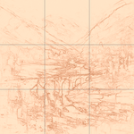 Sepia sketch with grid