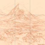 Sepia sketch with grid