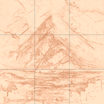 Sepia sketch with grid