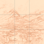 Sepia sketch with grid