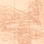 Sepia sketch with grid