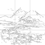 Line drawing with grid