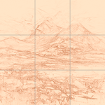 Sepia sketch with grid