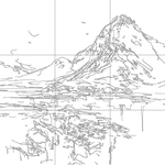 Line drawing with grid