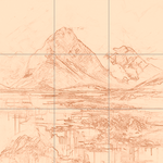 Sepia sketch with grid